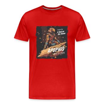 Apophis 13.04.2029 / Interstellares Objekt 99942 - Männer Premium Bio T-Shirt - Rot - Vorne - Damien (186cm)