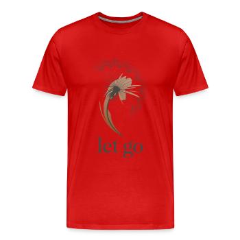 Pissenlit Lâcher Prise Wish Design Dire - T-shirt bio Premium Homme - rouge - Devant - Damien (186cm)