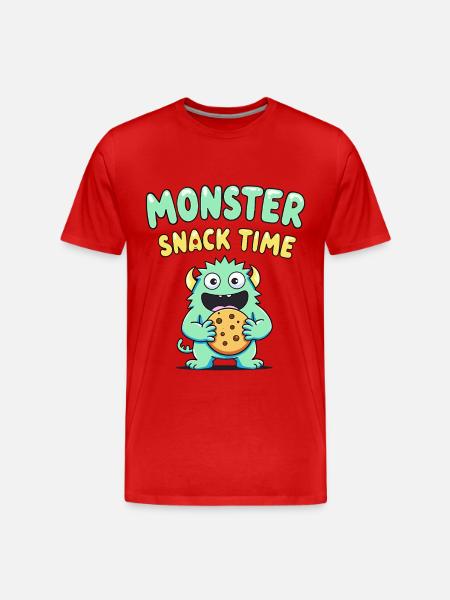 Monster Fun - Männer Premium Bio T-Shirt - Rot