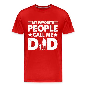 Dad - Father's Day - Men's Day - Gift - Men's Premium Organic T-Shirt - red - Front - Damien (186cm)