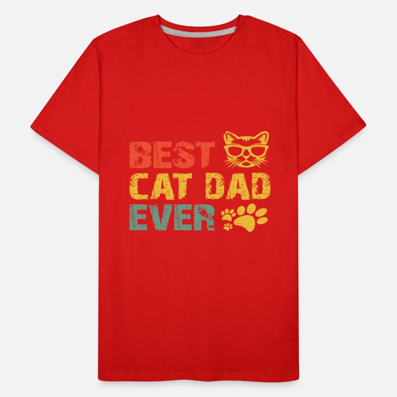 Vater der Katze Männer Premium Bio T-Shirt