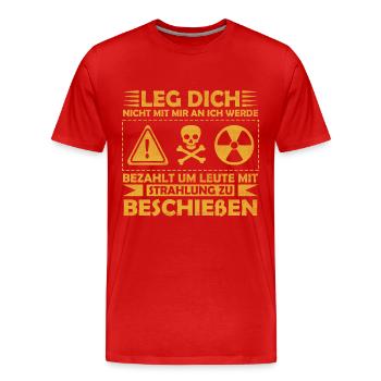 MTRA Medizinisch-Technischer Radiologie Assistent - Männer Premium Bio T-Shirt - Rot - Vorne - Damien (186cm)