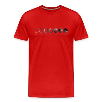 Blende Fotografie Objektiv Kamera - Männer Premium Bio T-Shirt - Rot - Vorne - Damien (186cm)