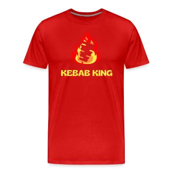 Kebab König Schaschlik Grill Imbiss Gourmet - Männer Premium Bio T-Shirt - Rot - Vorne - Damien (186cm)