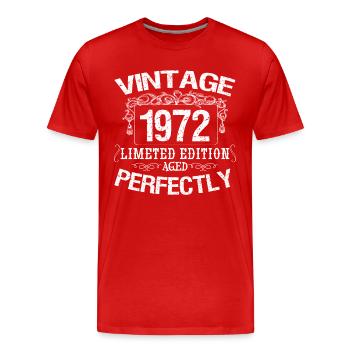 1972 Limited Edition | Vintage 1972 aged perfectly - Men's Premium Organic T-Shirt - red - Front - Damien (186cm)