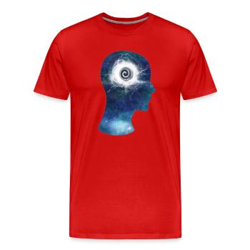 Spiritueller Geist Raum Kosmos Erleuchtung - Männer Premium Bio T-Shirt - Rot - Vorne - Damien (186cm)