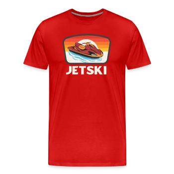 Jet Ski Sports nautiques Rétro Jet Ski - T-shirt bio Premium Homme - rouge - Devant - Damien (186cm)