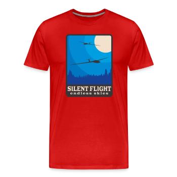 Planeur Planeur Rétro Planeur Pilote - T-shirt bio Premium Homme - rouge - Devant - Damien (186cm)
