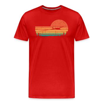 Rétro Planeur Pilote Planeur Flyer - T-shirt bio Premium Homme - rouge - Devant - Damien (186cm)