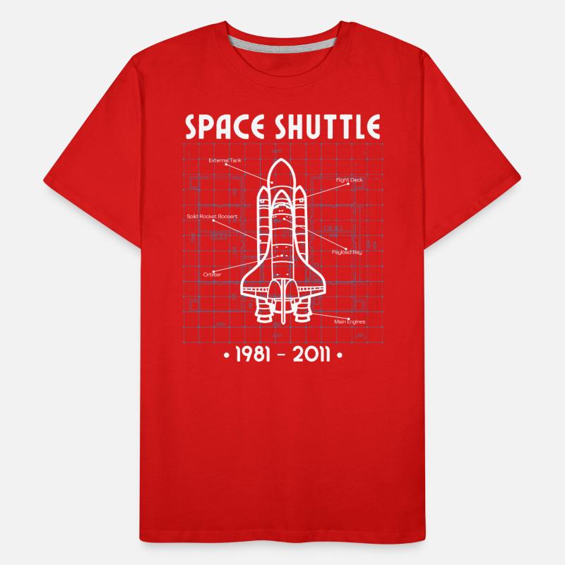 Navette Spatiale, Fusée, Plan, Espace, Astronaute T-shirt bio Premium Homme