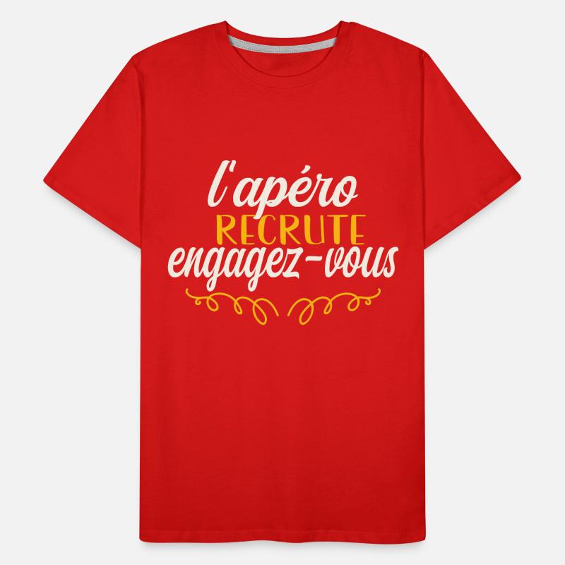 apéro recrute engagez vous T-shirt bio Premium Homme