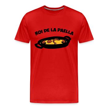 roi de la paella spécialité culinaire espagnole - T-shirt bio Premium Homme - rouge - Devant - Damien (186cm)