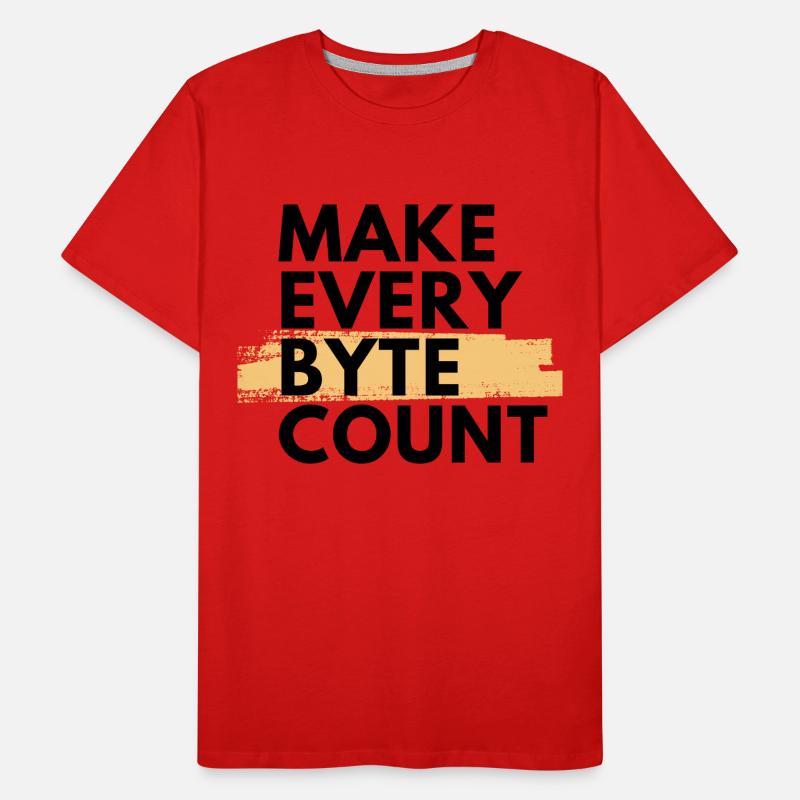 Make every byte count Men's Premium Organic T-Shirt