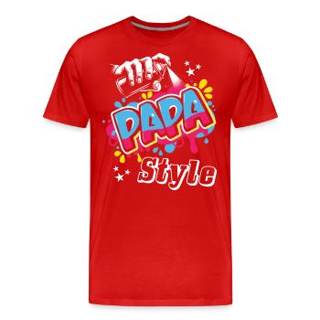 Gift idea graphic design dad style gaffiti - Men's Premium Organic T-Shirt - red - Front - Damien (186cm)