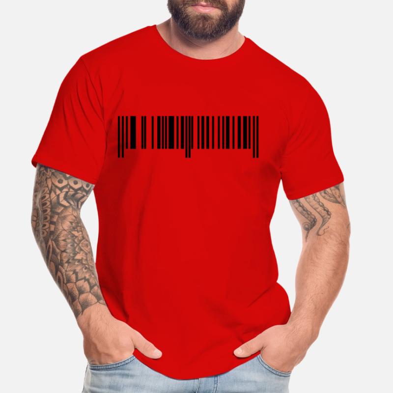 Barcode - Strichcode Männer Premium Bio T-Shirt