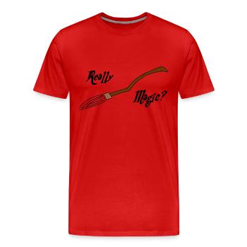 Balai magique ou non? - T-shirt bio Premium Homme - rouge - Devant - Damien (186cm)