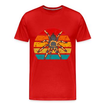 Spider Owner Tarantula Keeper Retro - Men's Premium Organic T-Shirt - red - Front - Damien (186cm)