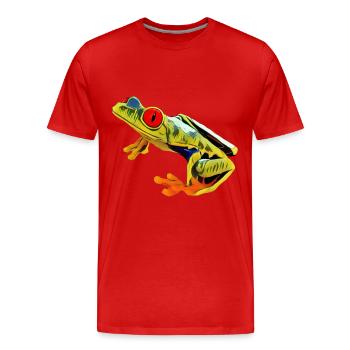 Rotäugiger Laubfrosch Exotisches Haustier Niedlich - Männer Premium Bio T-Shirt - Rot - Vorne - Damien (186cm)