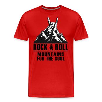 escalade mousqueton escalade randonnée en montagne - T-shirt bio Premium Homme - rouge - Devant - Damien (186cm)