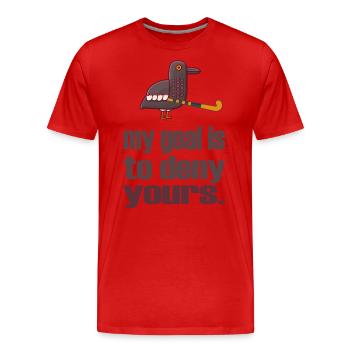 feldhockey hockey fieldhockey hockey-defense - Männer Premium Bio T-Shirt - Rot - Vorne - Damien (186cm)