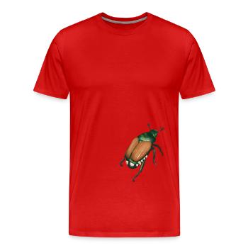 Popillia japonica - an invasive species - Men's Premium Organic T-Shirt - red - Front - Damien (186cm)