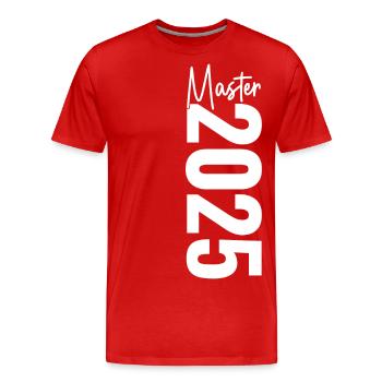 Master 2025 - Männer Premium Bio T-Shirt - Rot - Vorne - Damien (186cm)