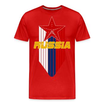 russia - Männer Premium Bio T-Shirt - Rot - Vorne - Damien (186cm)