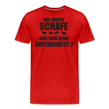 Sheep Sheep Sheep Breeder Gift - Men's Premium Organic T-Shirt - red - Front - Damien (186cm)