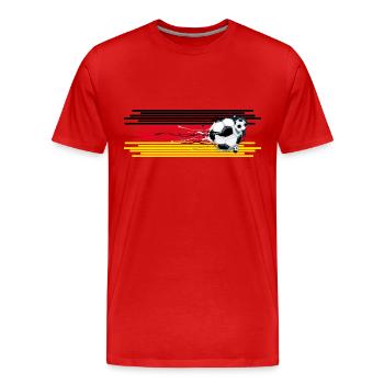 Football Fan Allemagne Terrain de football - T-shirt bio Premium Homme - rouge - Devant - Damien (186cm)