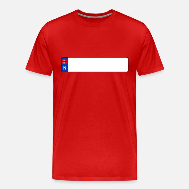 Kennzeichen N - Männer Premium Bio T-Shirt - Rot