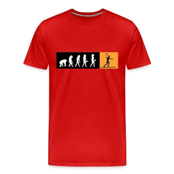 Tennis Matchball Tennis-evolution Tennisspieler - Männer Premium Bio T-Shirt - Rot - Vorne - Damien (186cm)