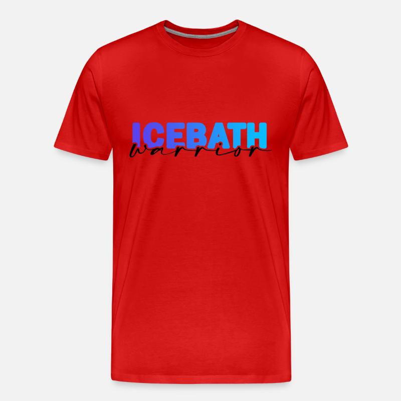 Eisbader "Winterschwimmer" eiskaltes Eisbad - Männer Premium Bio T-Shirt - Rot