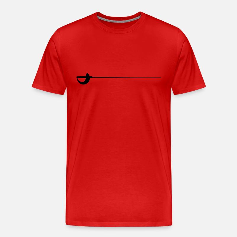Säbel - Männer Premium Bio T-Shirt - Rot