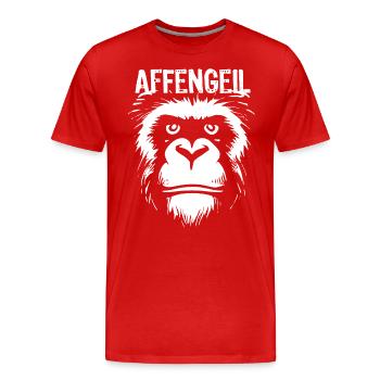 Fastnacht - Karneval - Kostüm - Spruch - Affe - Männer Premium Bio T-Shirt - Rot - Vorne - Damien (186cm)
