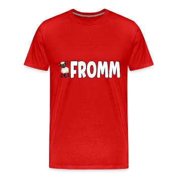 Lammfromm - You are innocent. ALWAYS! - Men's Premium Organic T-Shirt - red - Front - Damien (186cm)