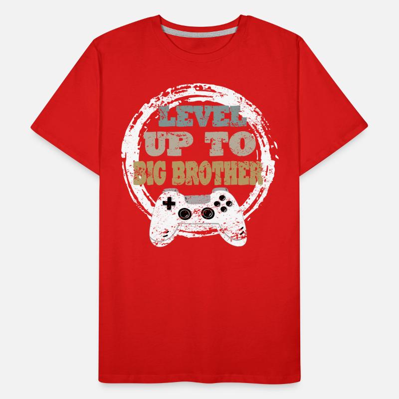 Bruder Gaming Retro Geschenkidee Männer Premium Bio T-Shirt