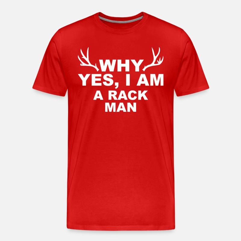 Jäger Jagt.Hirsch Geschenkidee - Männer Premium Bio T-Shirt - Rot
