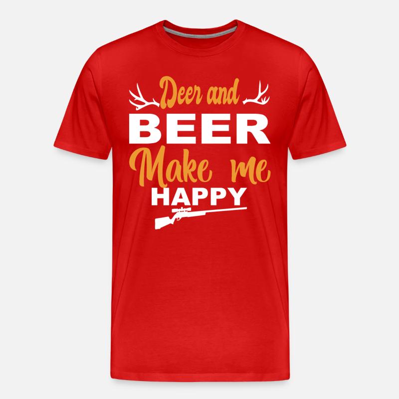 Jäger Jagt.Hirsch Geschenkidee - Männer Premium Bio T-Shirt - Rot