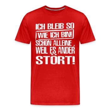 Lustig Spruch Geschenkidee - Männer Premium Bio T-Shirt - Rot - Vorne - Damien (186cm)