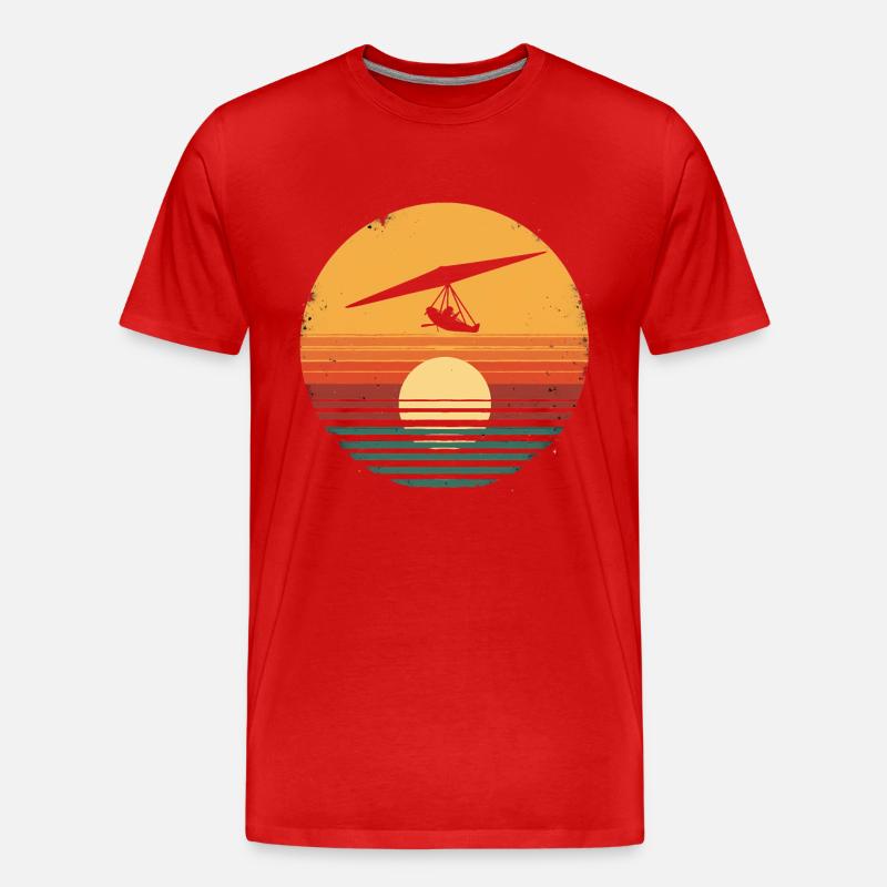 Oldtimer-Hängegleiter - Männer Premium Bio T-Shirt - Rot