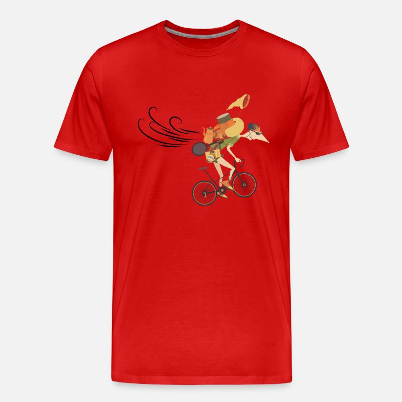 "windschnittig" - Männer Premium Bio T-Shirt - Rot