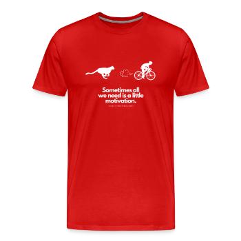 Extra Portion Motivation fr Fahrradfahrer WildPuma - Männer Premium Bio T-Shirt - Rot - Vorne - Damien (186cm)