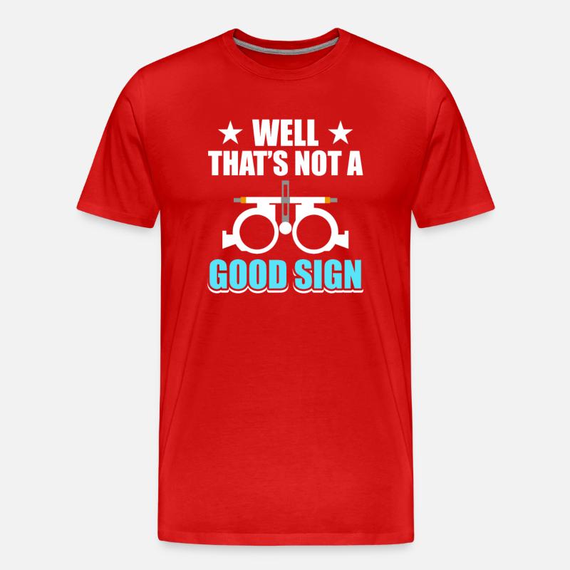 Optiker - Männer Premium Bio T-Shirt - Rot