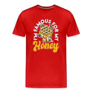 Biene Imker Honig Bienen - Männer Premium Bio T-Shirt - Rot - Vorne - Damien (186cm)