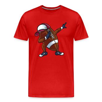 Dabbing Football - Männer Premium Bio T-Shirt - Rot - Vorne - Damien (186cm)