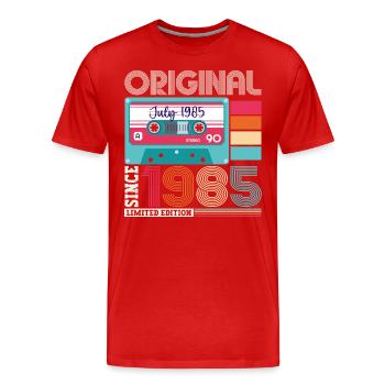 Original Juli 1985 37. Geburtstag Geschenk Herren - Männer Premium Bio T-Shirt - Rot - Vorne - Damien (186cm)