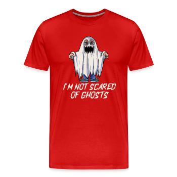 Ich habe keine Angst vor Gespenstern - Männer Premium Bio T-Shirt - Rot - Vorne - Damien (186cm)