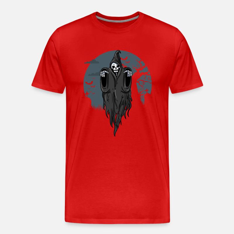 Skelett - Männer Premium Bio T-Shirt - Rot