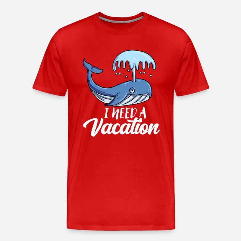 Blauwal - Männer Premium Bio T-Shirt - Rot