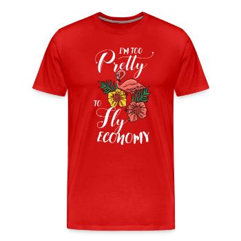 Flamant - T-shirt bio Premium Homme - rouge - Devant - Damien (186cm)